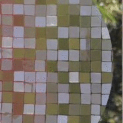Gold Square Mosaic Light-Diffusing Window Film
