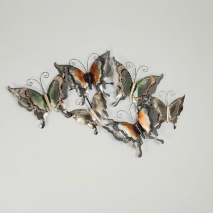 Metalic butterflies wall art