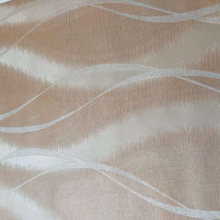 Non Woven Silver/ Brown Wallpaper