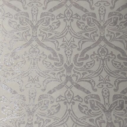 Damask Cream/Brown Wallpaper