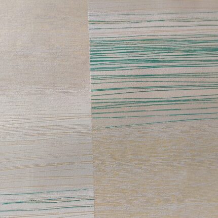 Non- Woven Foiling Green/White Wallpaper