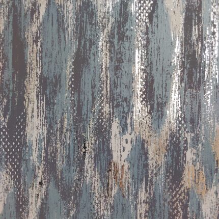 Non-Woven Blue/Silver Wallpaper