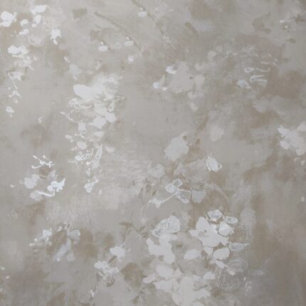 Non-Woven Foiling White/Silver Wallpaper