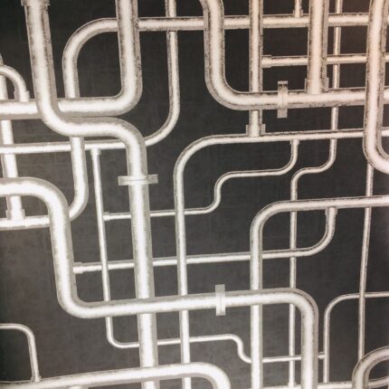 Non-Woven Foiling Black/Silver Wallpaper