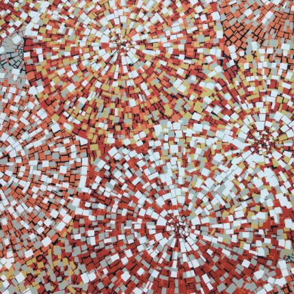 Non Woven Black/Grey/Orange/White Wallpaper