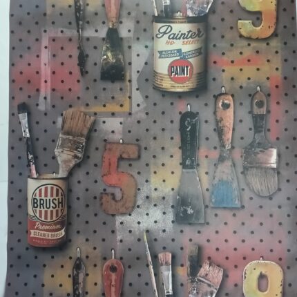 Vinyl Themed Black/Red Wallpaper