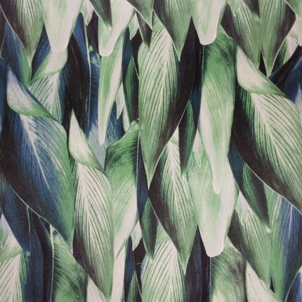 Vinyl Floral Black/Green Wallpaper