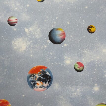 Non-Woven Foling Sky Blue Wallpaper