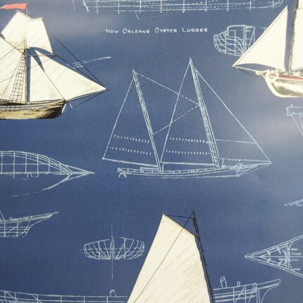 Non-Woven Foling Blue Wallpaper