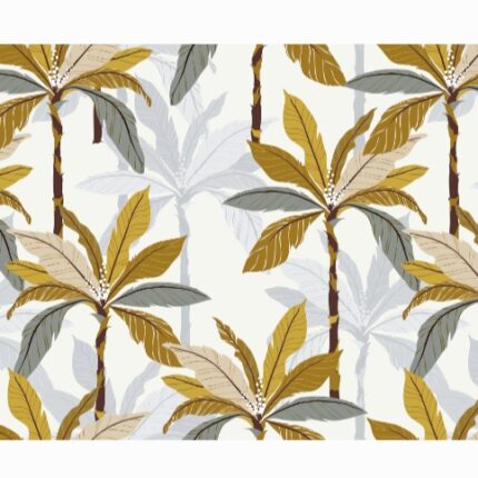 Vinyl Texture Light Blue/ Yellow Wallpaper