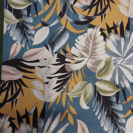 Blue/Orange Vinyl Texture Wallpaper