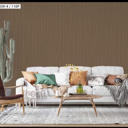 Vinyl Texture Brown Wallpaper