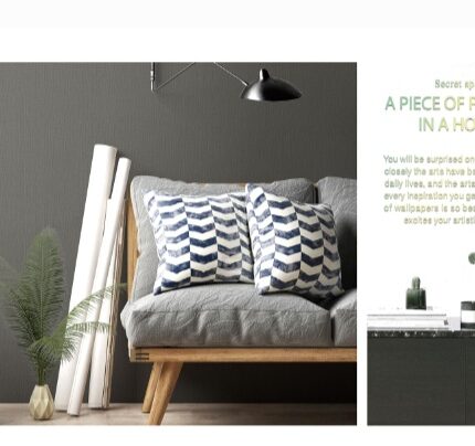 Vinyl Texture Gray Wallpaper