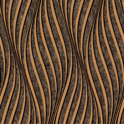 Vinyl Texture Brown/Gold Wallpaper
