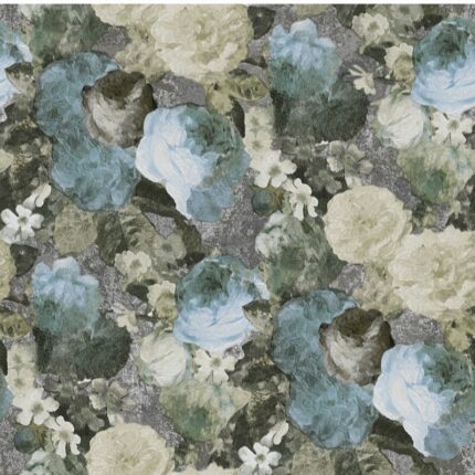 Vinyl Texture Floral Wallpaper