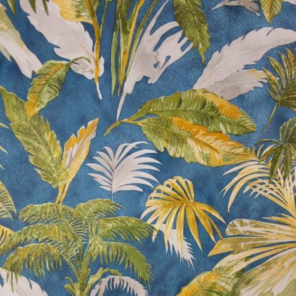 Vinyl Texture GOLD/BLUE Wallpaper