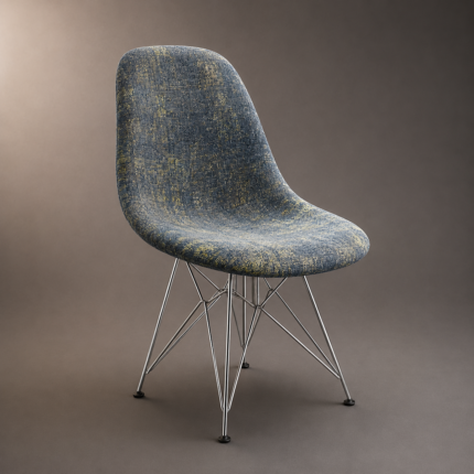 Blue Denim Upholstery Chair