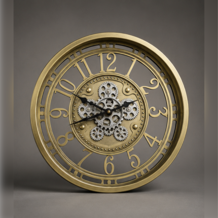 Vintage Gold Skeleton Clock
