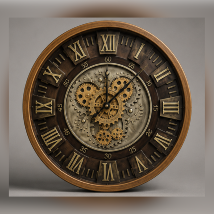 Roman Numeral Bronze Clock