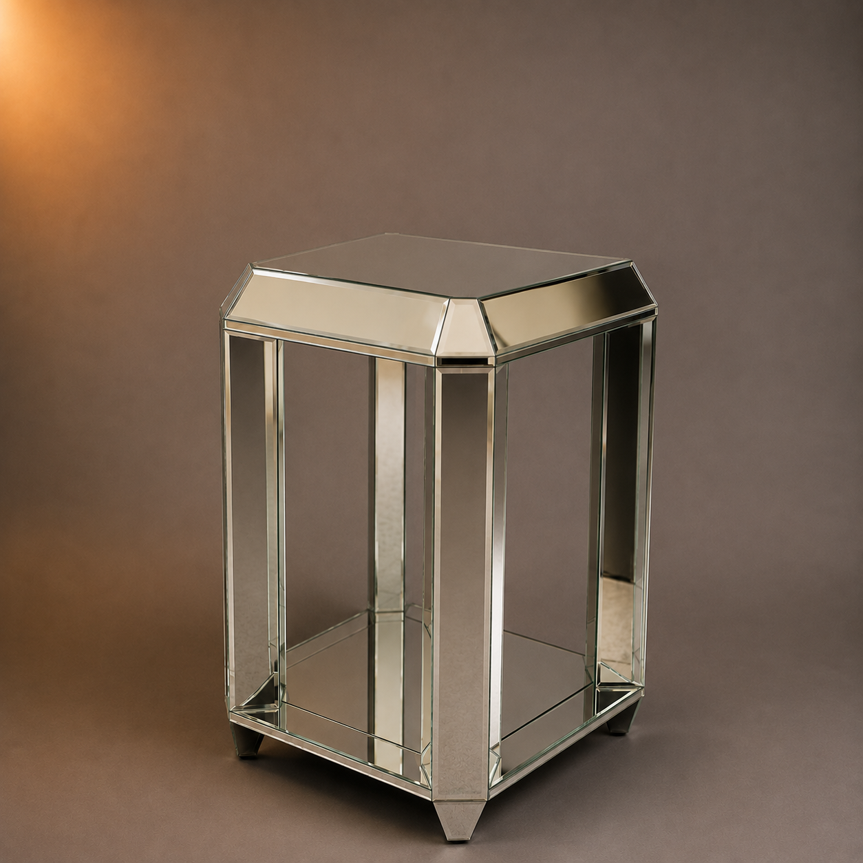 Mirrored Accent Side Table
